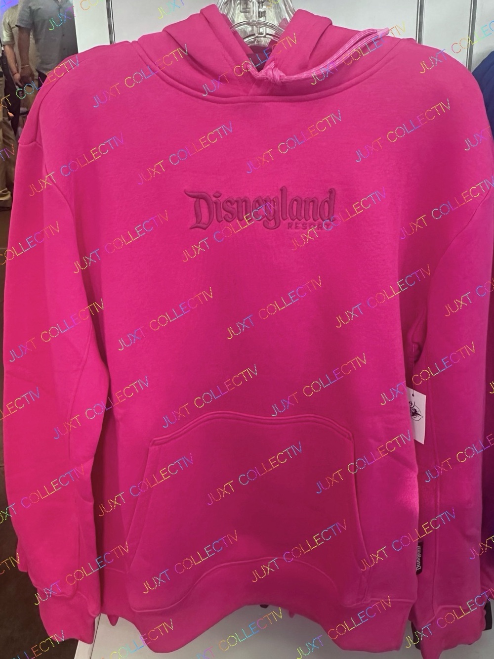 Disneyland Logo Pink Hoodie Embroidered Sweatshirt NWT